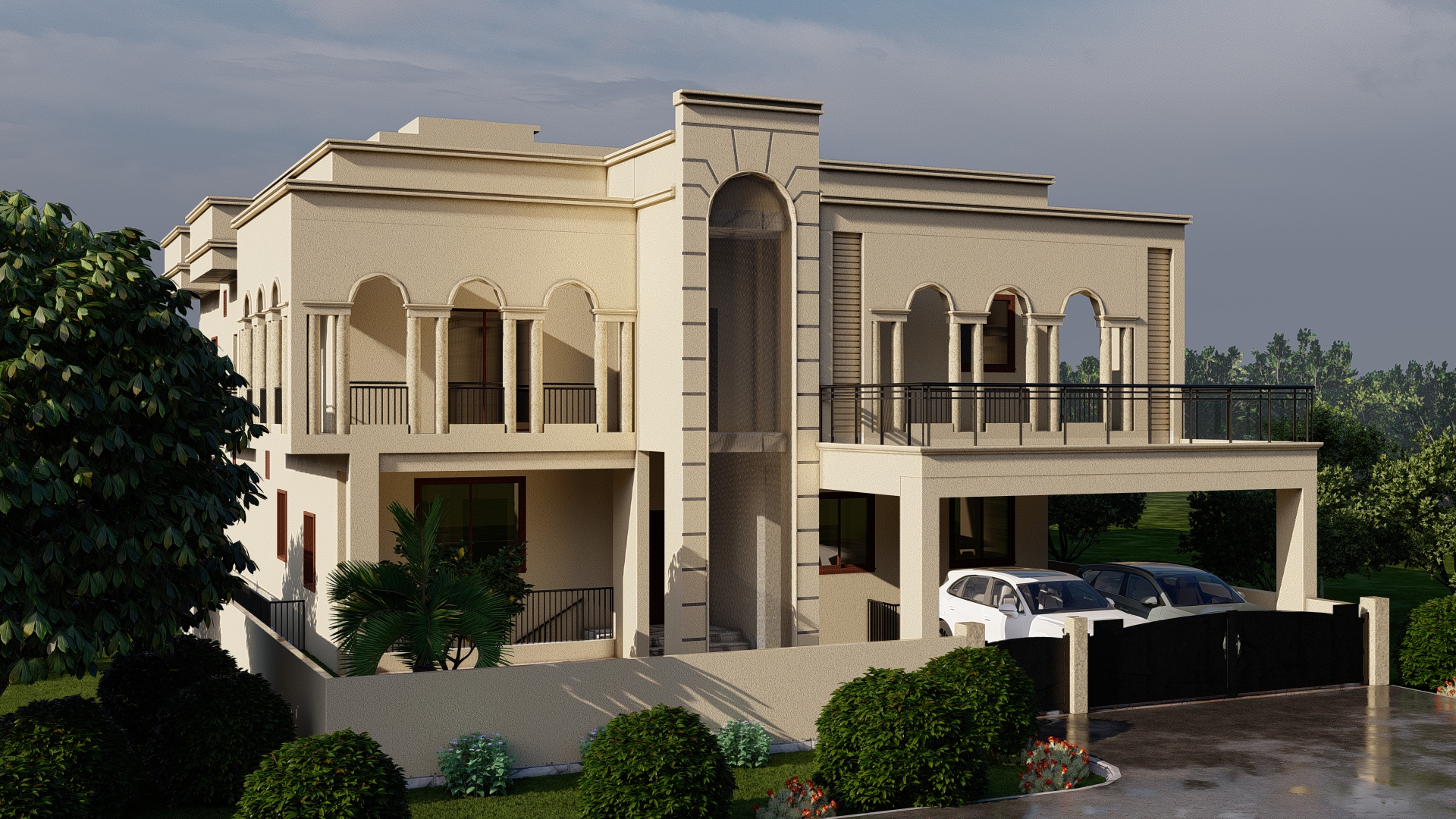 Contemporary style front elevation